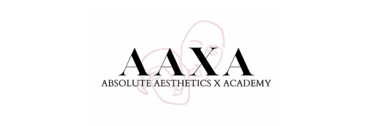 Logo of Absolute Aesthetics x Academy with triple 'A' initials in black.