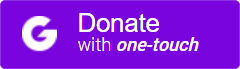 A purple button with the text "Donate with one-touch" and a "G" logo on the left.