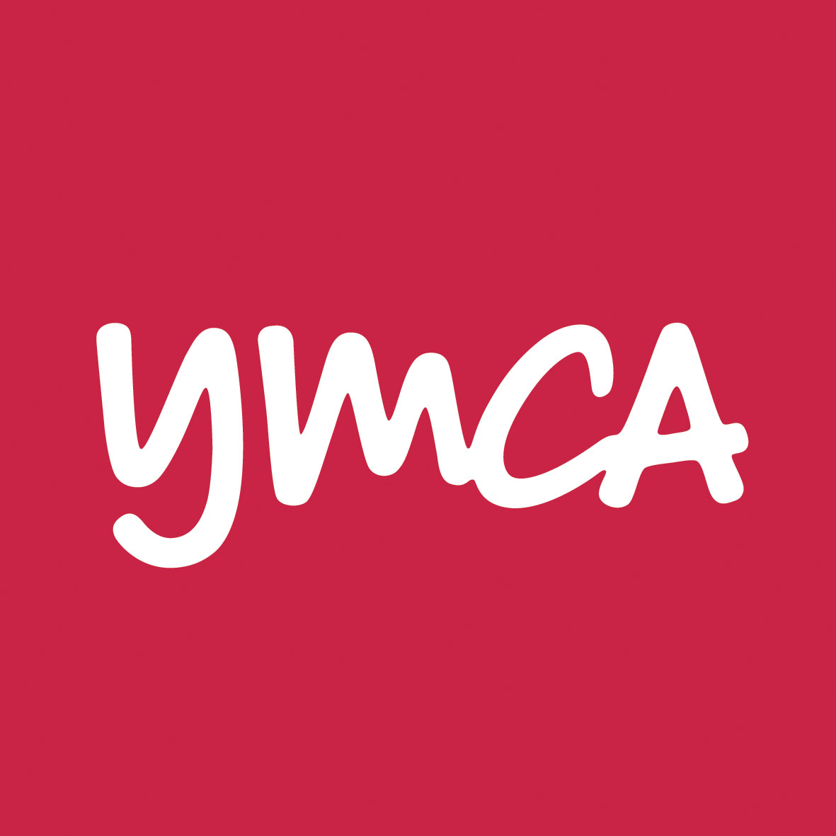 ymca logo on a red background